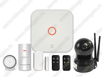 Беспроводная Wi-Fi видеосигнализация «Страж Видео-Alarm» с радиоканальными датчиками, камерой и мобильным приложением